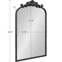 Decorative Mirrors-Kirkland's Home Arendahl Arched Mirror, 19X31 In. Black