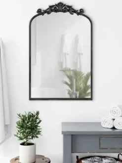 Decorative Mirrors-Kirkland's Home Arendahl Arched Mirror, 19X31 In. Black