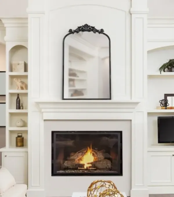 Decorative Mirrors-Kirkland's Home Arendahl Arched Mirror, 19X31 In. Black
