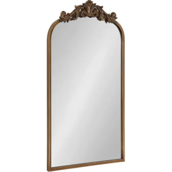 Decorative Mirrors-Kirkland's Home Arendahl Arched Mirror, 19X31 In. Gold