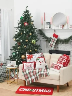 Blankets & Throws-Kirkland's Home Arlington Christmas Throw Blanket Red/Green