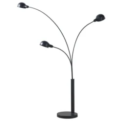 Floor Lamps-Kirkland's Home 3-Arm Adjustable Floor Lamp Black
