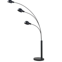 Floor Lamps-Kirkland's Home 3-Arm Adjustable Floor Lamp Black