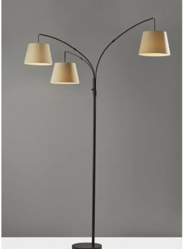 Floor Lamps-Kirkland's Home 3-Arm Arc Floor Lamp Tan