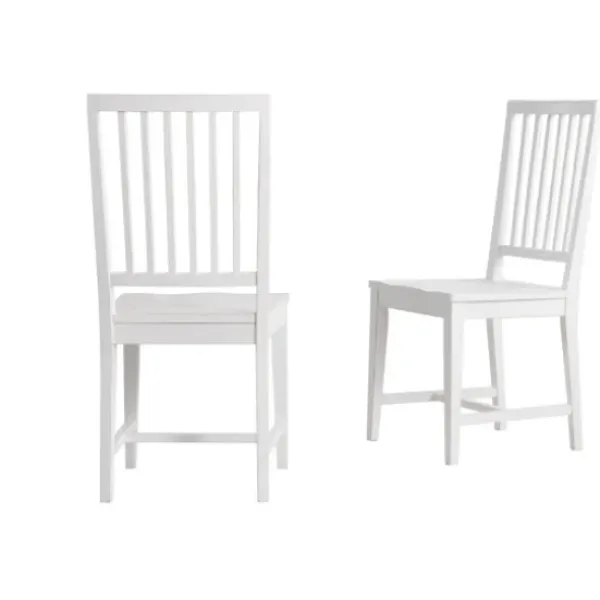 Dining Chairs-Kirkland's Home Armless Slat Back 2-Pc. Dining Chair Set White