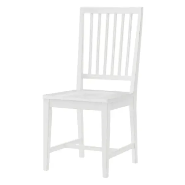 Dining Chairs-Kirkland's Home Armless Slat Back 2-Pc. Dining Chair Set White