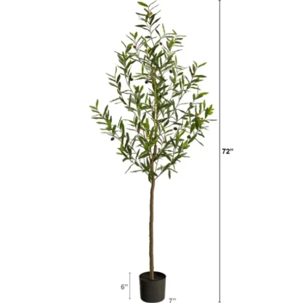 Trees & Topiaries-Kirkland's Home Artificial Fruiting Potted Olive Tree