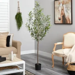 Trees & Topiaries-Kirkland's Home Artificial Fruiting Potted Olive Tree