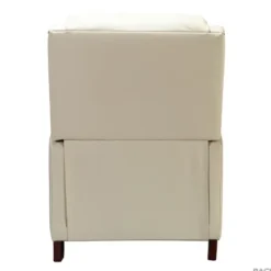 Accent Chairs-Kirkland's Home Arturo Leather Wingback Recliner Ivory