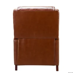 Accent Chairs-Kirkland's Home Arturo Leather Wingback Recliner Brown