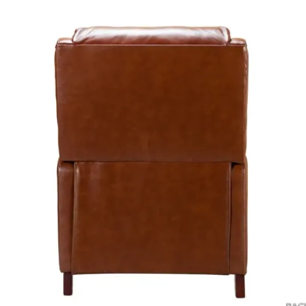 Accent Chairs-Kirkland's Home Arturo Leather Wingback Recliner Brown