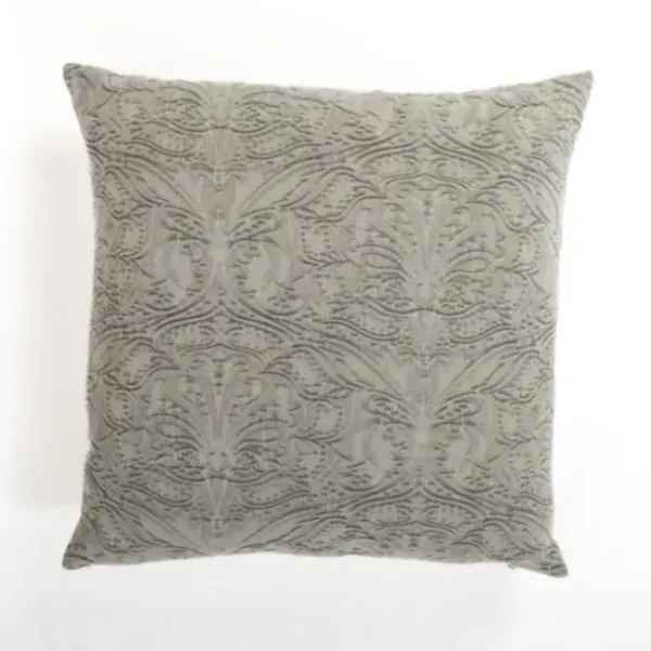 Pillows-Kirkland's Home Ash Chenille Damask Pillow Gray