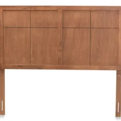 Beds & Headboards-Kirkland's Home Ash Walnut Wood Panel Full Headboard Brown
