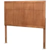 Beds & Headboards-Kirkland's Home Ash Walnut Wood Panel Queen Headboard Brown