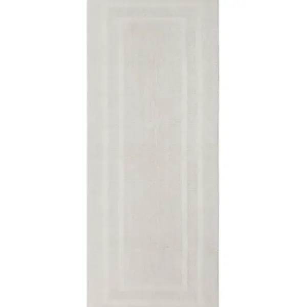 Bathroom Rugs-Kirkland's Home Asymmetrical Cotton Bath Mat, 60 In. Gray