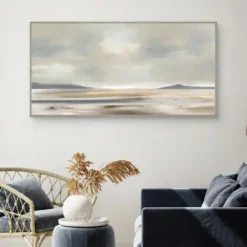 Canvas Art-Kirkland's Home At Peace Framed Canvas Art Print Gray