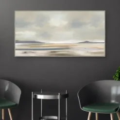 Canvas Art-Kirkland's Home At Peace Framed Canvas Art Print Gray