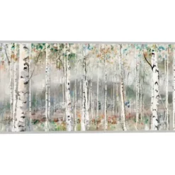 Canvas Art-Kirkland's Home Autumn Grace Framed Giclee Canvas Art Print Green/Gray