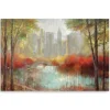 Canvas Art-Kirkland's Home Autumn In The City Canvas Art Print, 60X40 In. Gray/Red/Multi