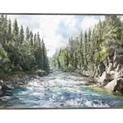Framed Art-Kirkland's Home Away From It All Framed Wall Art Blue/Tan/Pink