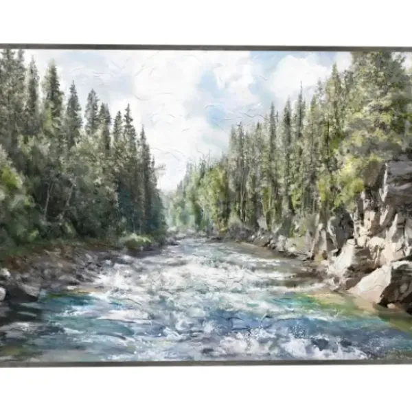 Framed Art-Kirkland's Home Away From It All Framed Wall Art Blue/Tan/Pink