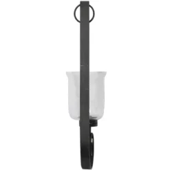 Sconces-Kirkland's Home Axel Black Iron Scroll Sconce