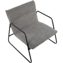 Accent Chairs-Kirkland's Home Axel Noise Industrial Accent Chair Gray