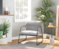 Accent Chairs-Kirkland's Home Axel Noise Industrial Accent Chair Gray