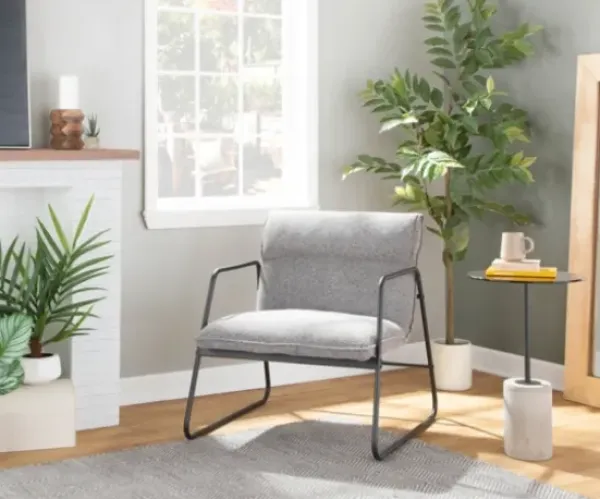 Accent Chairs-Kirkland's Home Axel Noise Industrial Accent Chair Gray