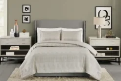 Duvets-Kirkland's Home Ayesha Curry Woven Diamonds King 3-Pc. Duvet Set Tan/Ivory