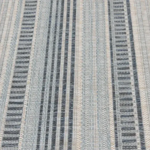 Outdoor Rugs-Kirkland's Home Azure Terrace Sun Shower Outdoor Area Rug, 5X8 Blue/Ivory