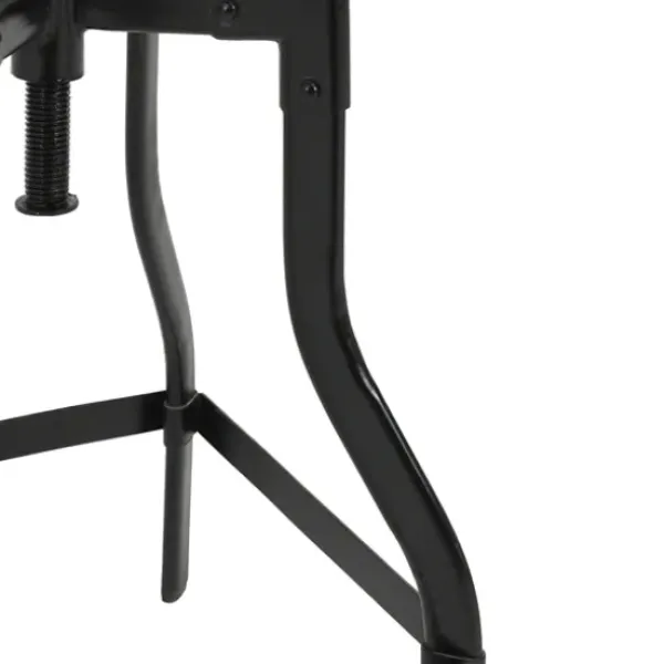 Bar Stools & Counter Height Stools-Kirkland's Home Backless Mango Wood Adjustable Bar Stool Black/Brown
