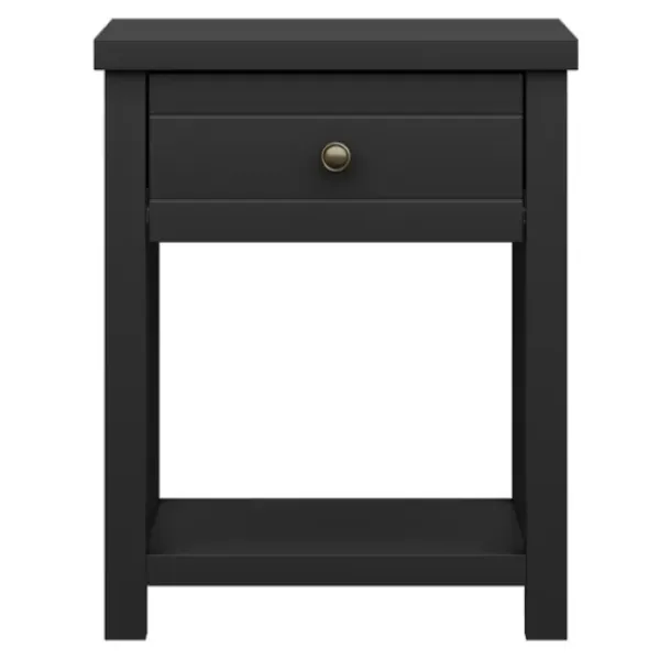 Accent & End Tables-Kirkland's Home Bailie Wooden Side Table Black