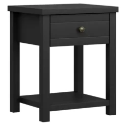 Accent & End Tables-Kirkland's Home Bailie Wooden Side Table Black