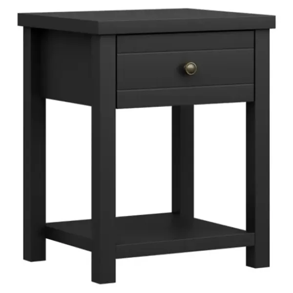 Accent & End Tables-Kirkland's Home Bailie Wooden Side Table Black