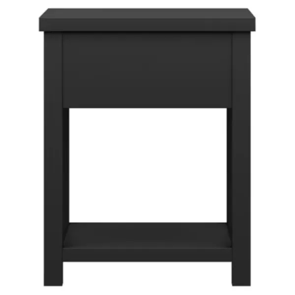 Accent & End Tables-Kirkland's Home Bailie Wooden Side Table Black