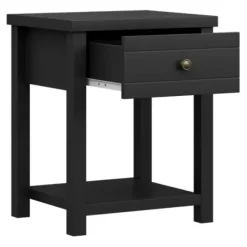 Accent & End Tables-Kirkland's Home Bailie Wooden Side Table Black