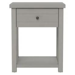 Accent & End Tables-Kirkland's Home Bailie Wooden Side Table Gray