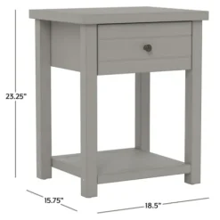 Accent & End Tables-Kirkland's Home Bailie Wooden Side Table Gray