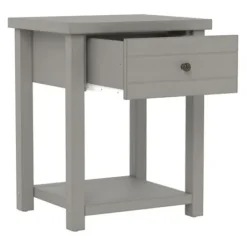 Accent & End Tables-Kirkland's Home Bailie Wooden Side Table Gray