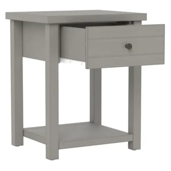 Accent & End Tables-Kirkland's Home Bailie Wooden Side Table Gray