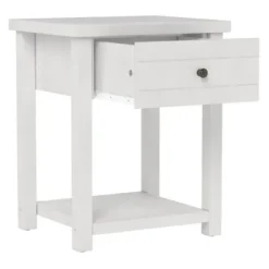 Accent & End Tables-Kirkland's Home Bailie Wooden Side Table White