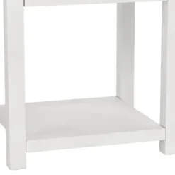 Accent & End Tables-Kirkland's Home Bailie Wooden Side Table White