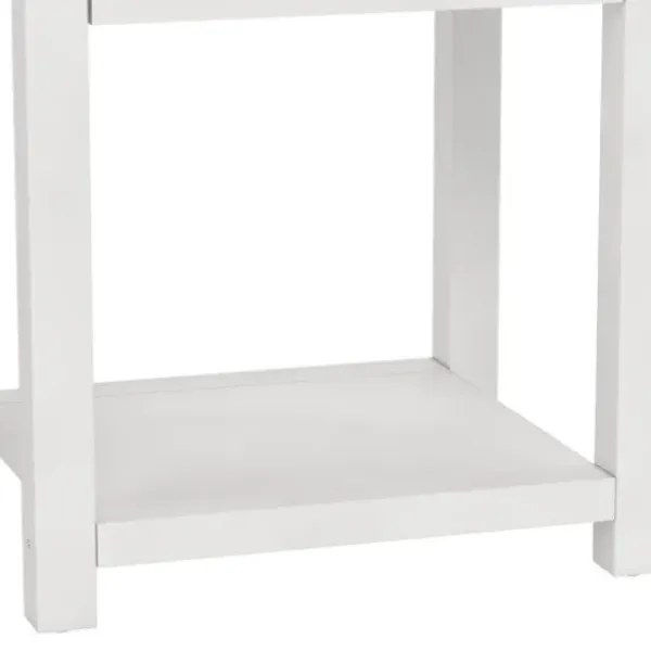 Accent & End Tables-Kirkland's Home Bailie Wooden Side Table White