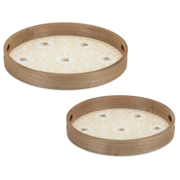 Decorative Trays-Kirkland's Home Bamboo Woven Trays, Set Of 3 Black
