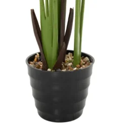 Trees & Topiaries-Kirkland's Home Banana Tree In Ribbed Rock Planter
