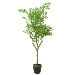 Trees & Topiaries-Kirkland's Home Banyan Tree In Ribbed Rock Planter
