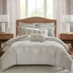 Comforters-Kirkland's Home Barely There 9-Pc. King Comforter Set Gray