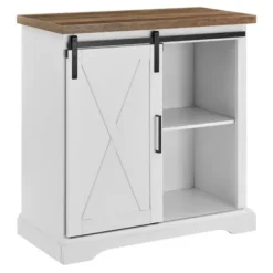 Cabinets & Sideboards-Kirkland's Home Barn Door Cabinet White