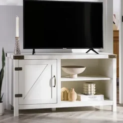 Tv Stands & Media Consoles-Kirkland's Home Barn Door Console Tv Stand White